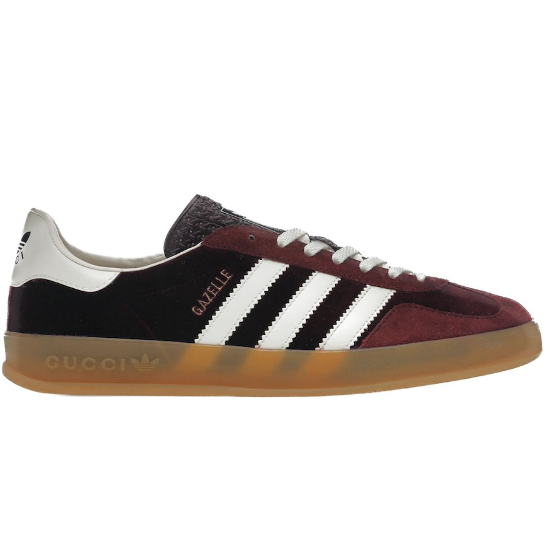 Adidas x Gucci Gazelle ‘Burgundy Velvet'