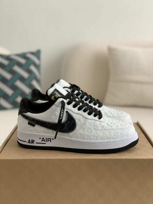 LV x Nike Air Force 1 White Black