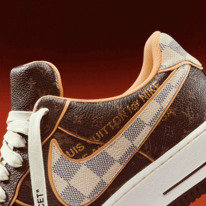 LV x Nike Air Force 1 ‘Monogram Brown Damier Azur’
