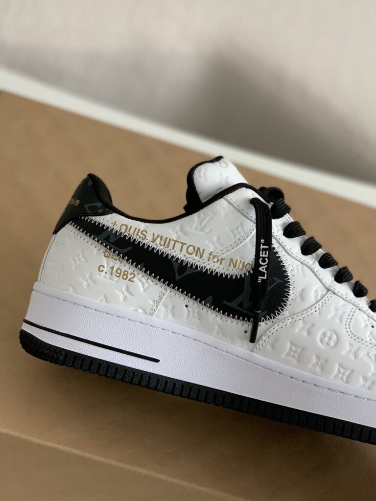 LV x Nike Air Force 1 White Black
