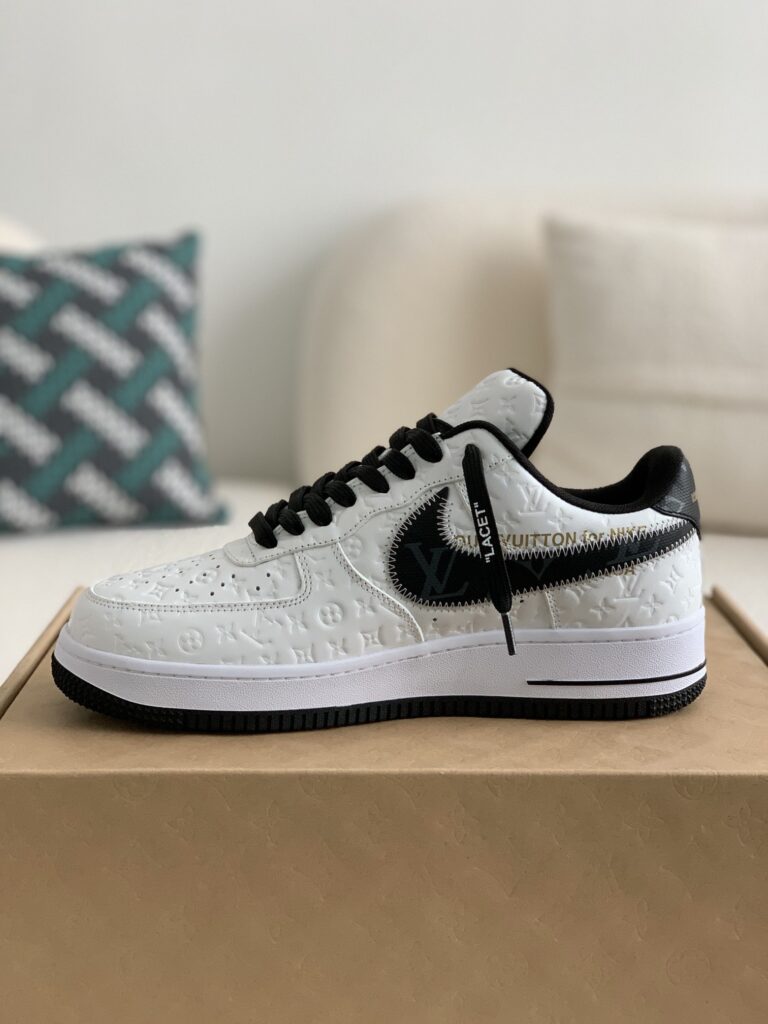 LV x Nike Air Force 1 White Black