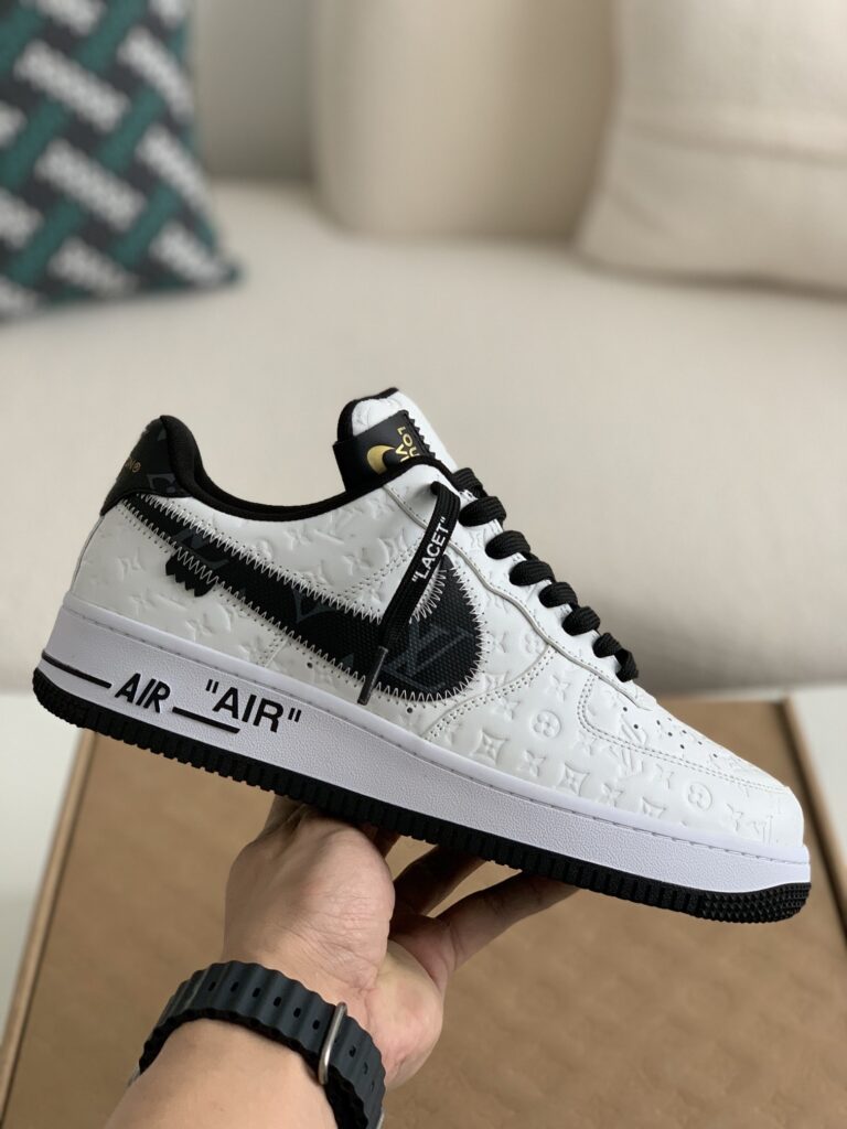 LV x Nike Air Force 1 White Black