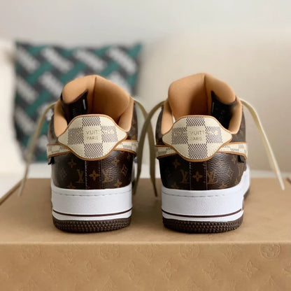 LV x Nike Air Force 1 ‘Monogram Brown Damier Azur’