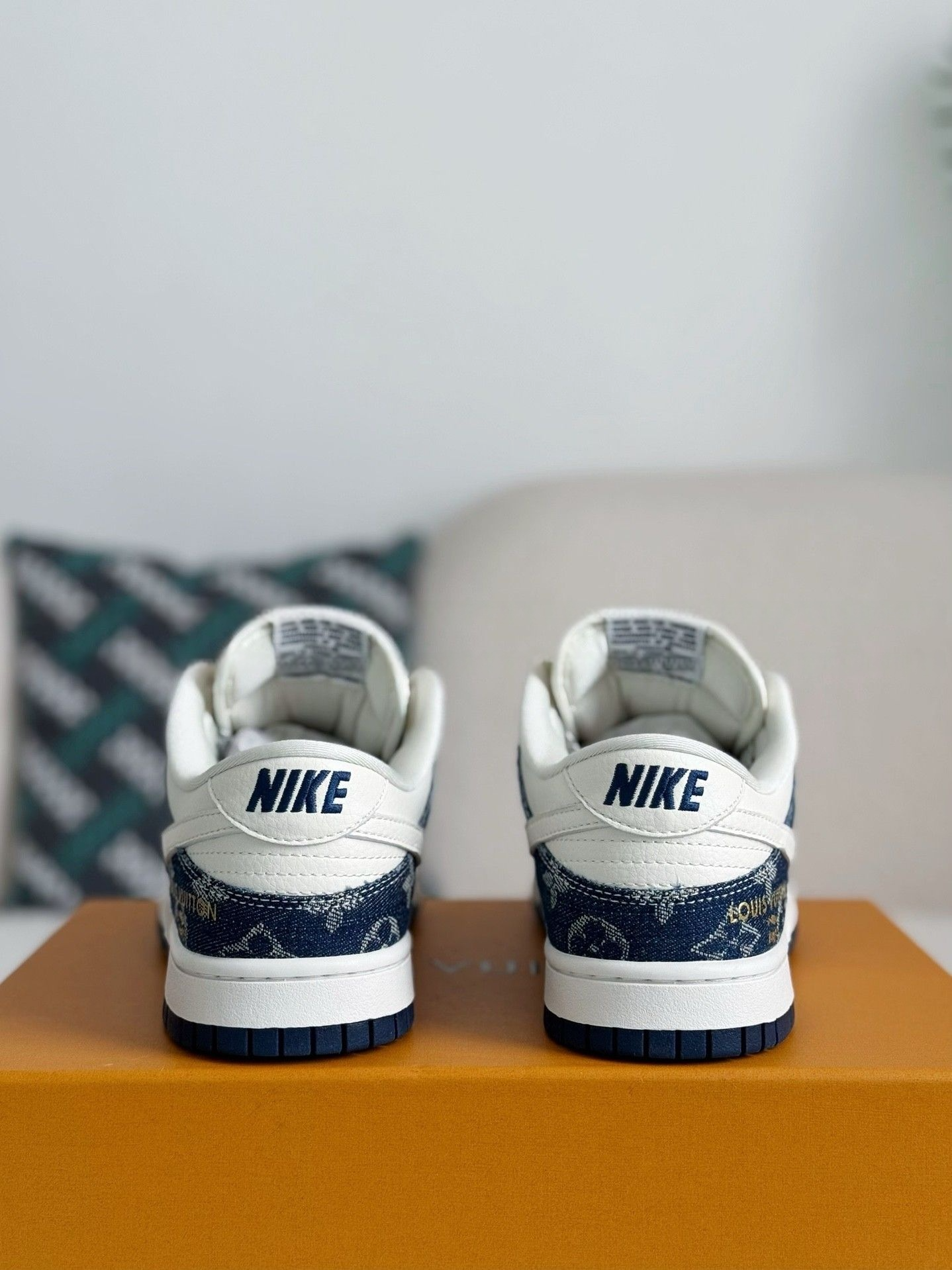Louis Vuitton x Nike Air Jordan 1 Low "Monogram Denim" (Custom)
