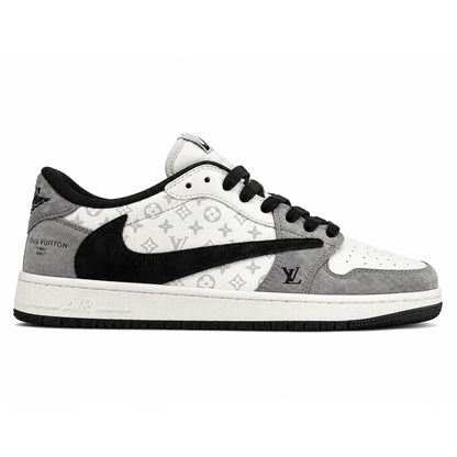LV x Air Jordan 1 OG SP Travis Scott x Fragment Grey Black Sneaker
