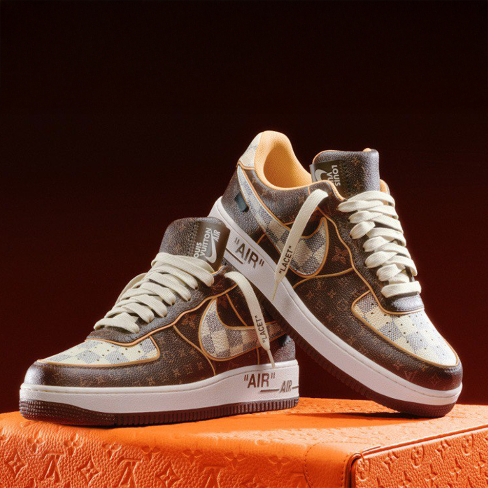LV x Nike Air Force 1 ‘Monogram Brown Damier Azur’