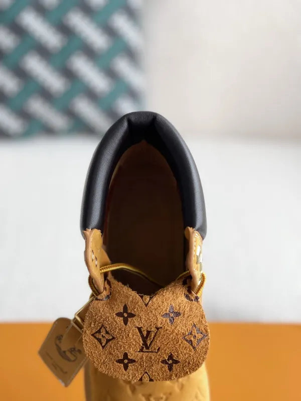 LV x Timberland 6-In High End Ankle Wheat Monogram Custom Boot