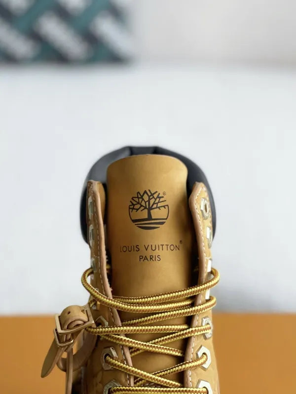 LV x Timberland 6-In High End Ankle Wheat Monogram Custom Boot