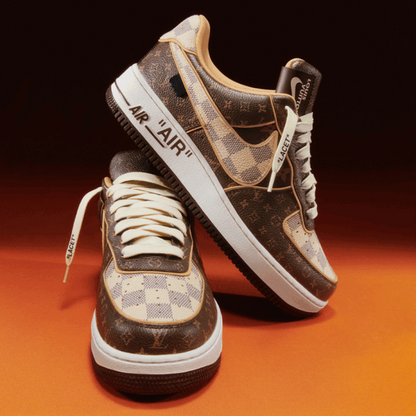 LV x Nike Air Force 1 ‘Monogram Brown Damier Azur’