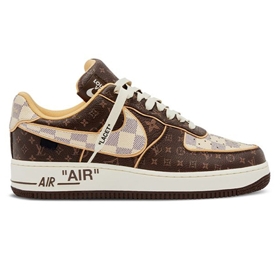 LV x Nike Air Force 1 ‘Monogram Brown Damier Azur’
