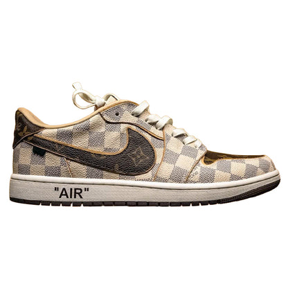 LV x Nike Air Jordan 1 Low “Damier & Monogram” (Custom)