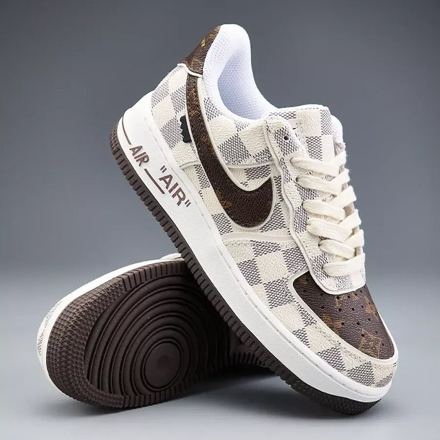 LV x Off-White x Nike AF1 Damier Heat Check (Custom)