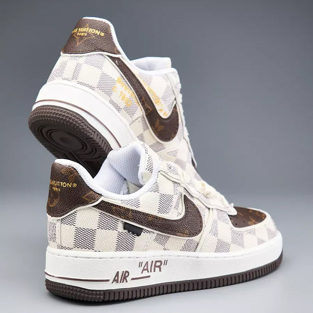 LV x Off-White x Nike AF1 Damier Heat Check (Custom)
