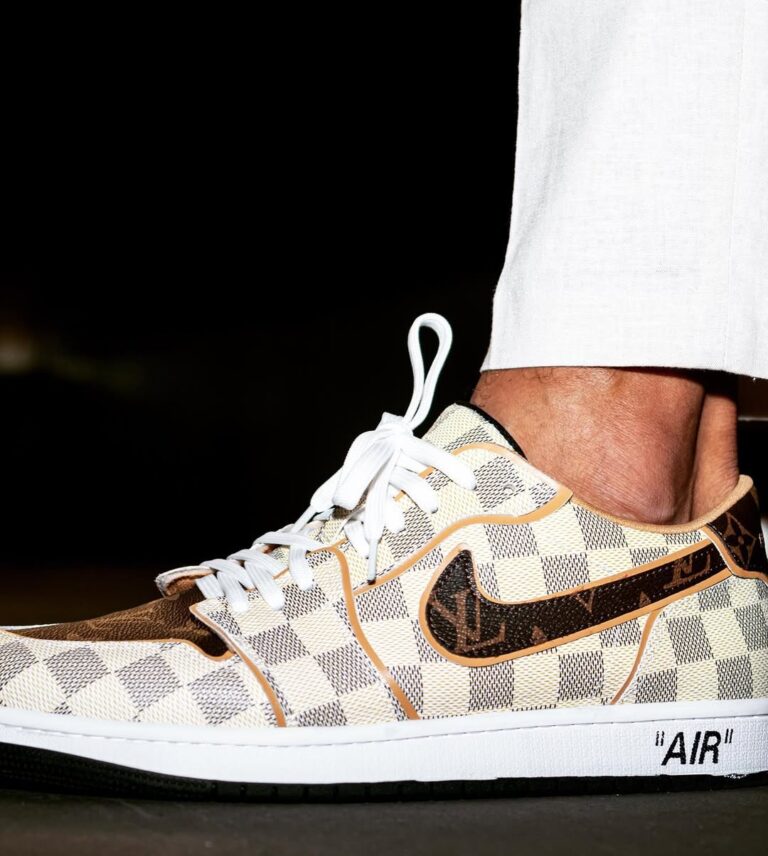 LV x Nike Air Jordan 1 Low “Damier & Monogram” (Custom)