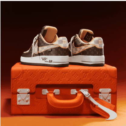 LV x Nike Air Force 1 ‘Monogram Brown Damier Azur’