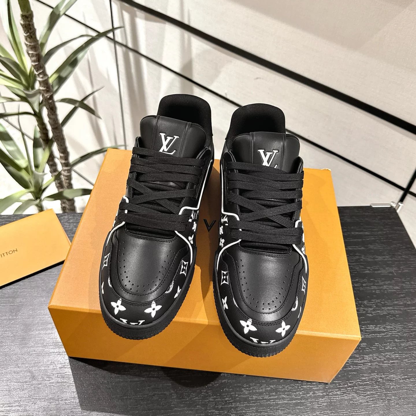 LV Trainer Sneaker  Monogram Black White