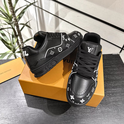 LV Trainer Sneaker  Monogram Black White