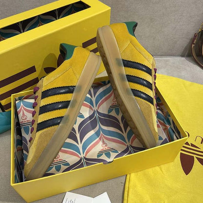 Adidas x Gucci Gazelle ‘Yellow  Velvet Green’