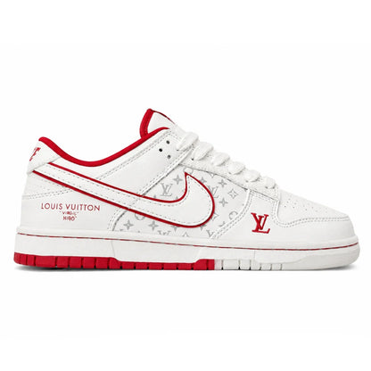LV x Nike Dunk Low “Nike By You” Custom Sneaker Red White
