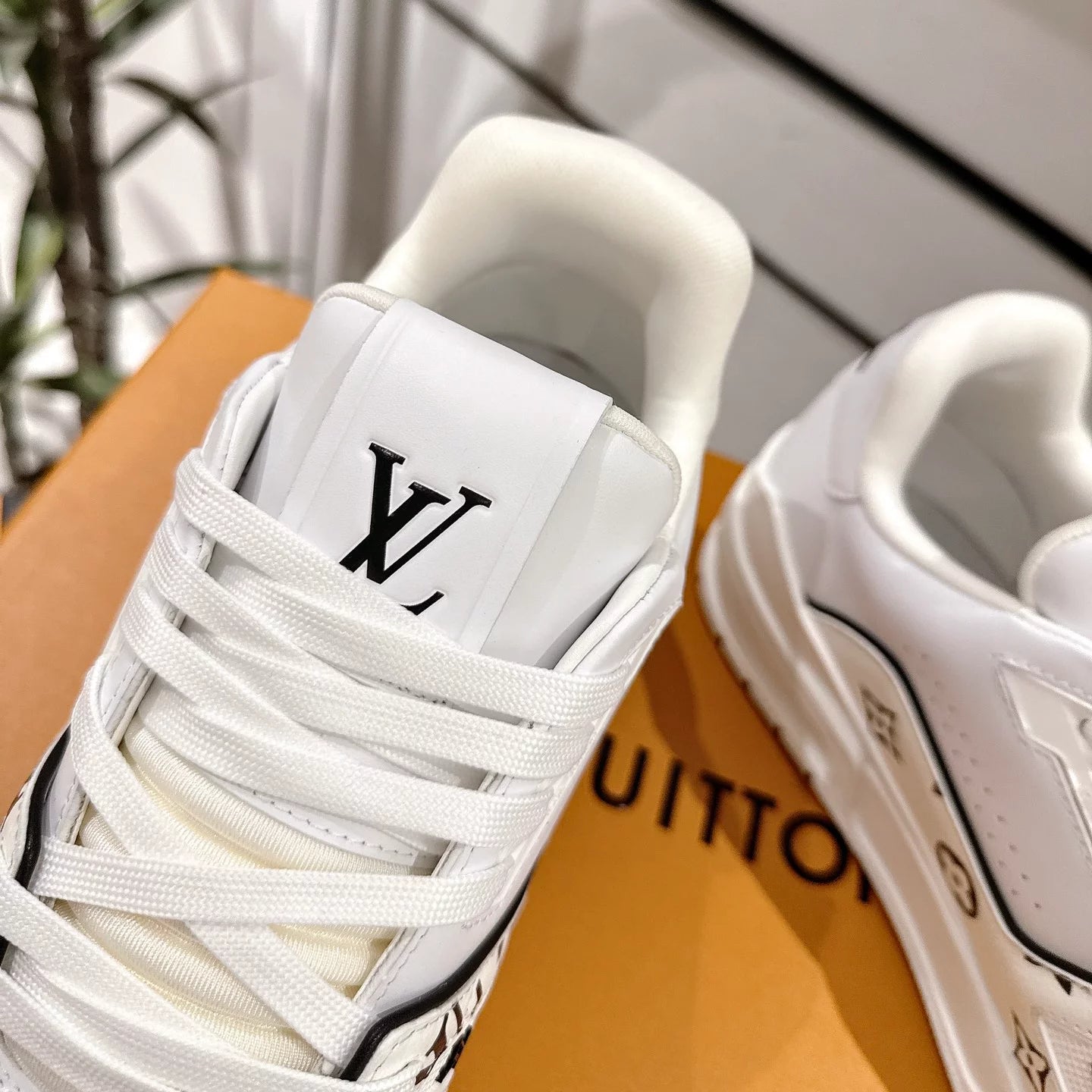 LV Trainer Sneaker   Monogram White Black