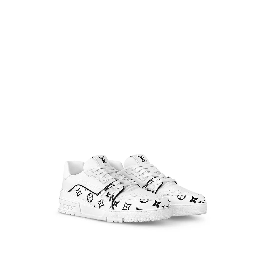 LV Trainer Sneaker   Monogram White Black