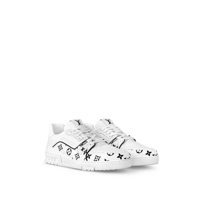 LV Trainer Sneaker   Monogram White Black