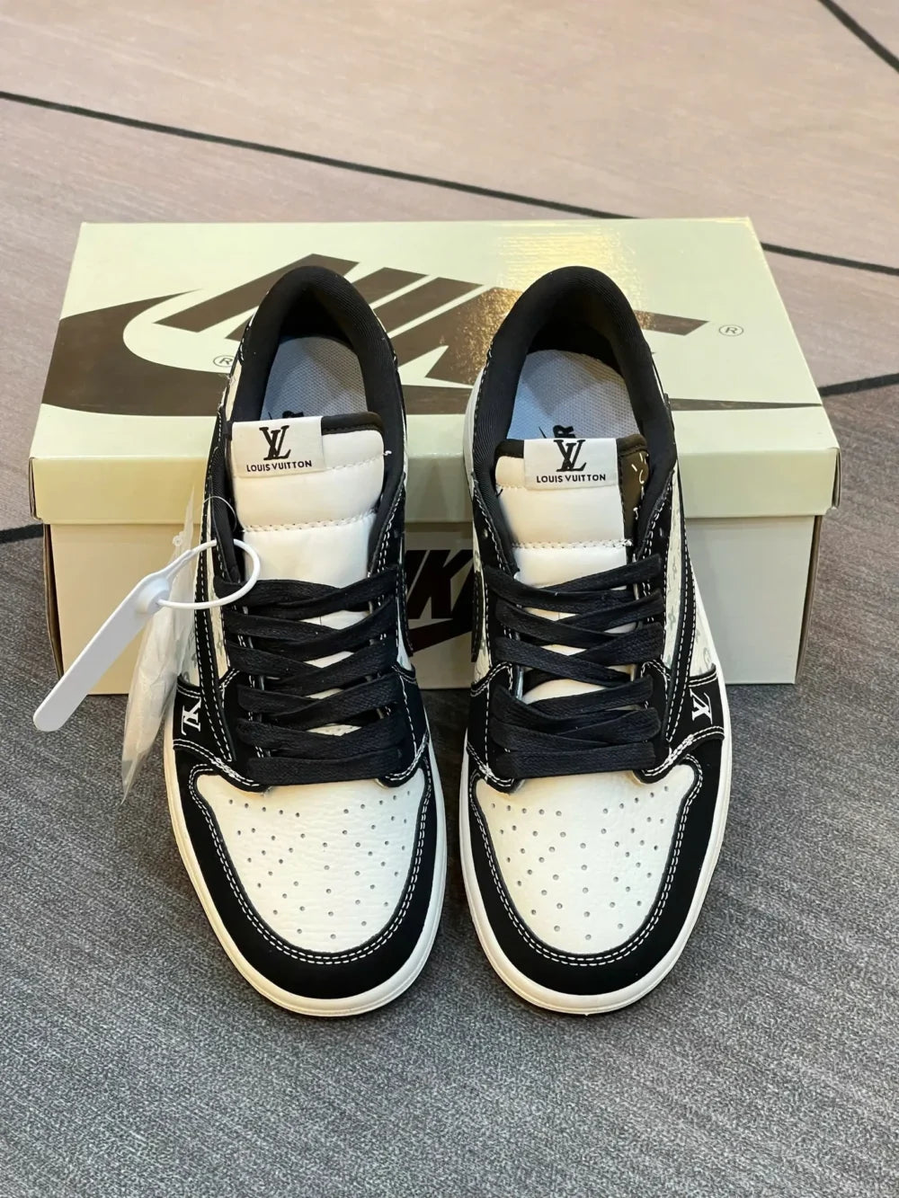 Louis Vuitton x Nike Air Jordan 1 Low “Panda Monogram” (Custom)
