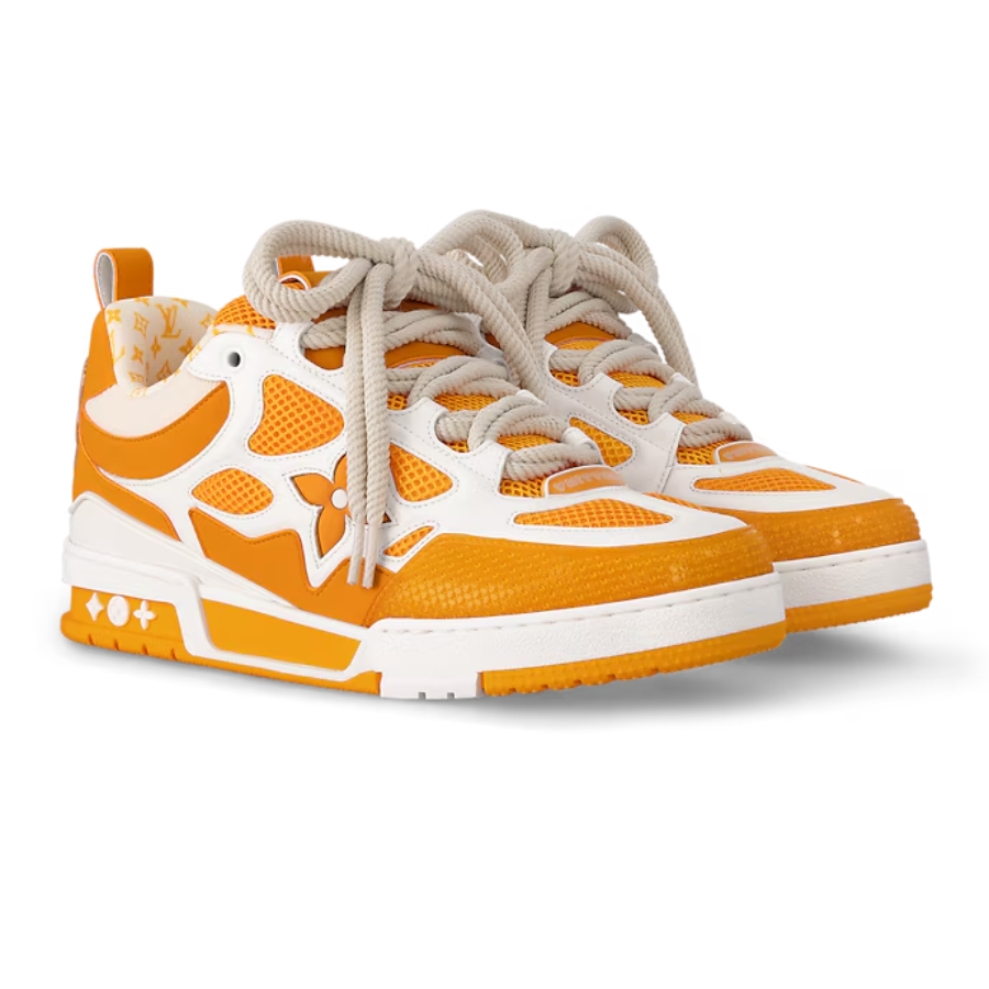 Louis Vuitton LV Skate Sneaker ‘White/Orange Monogram Flower’