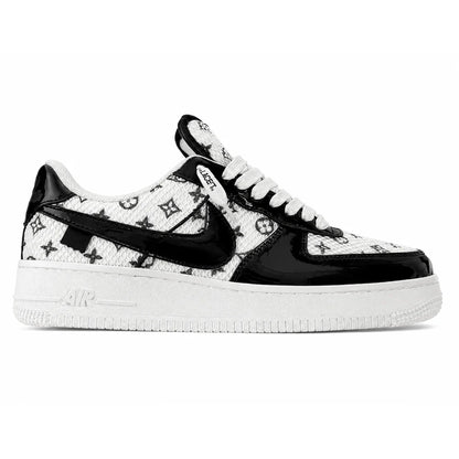 LV x Nike Air Force 1 Black White Monogram Sneaker
