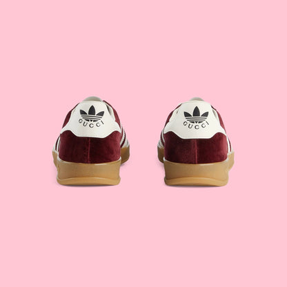 Adidas x Gucci Gazelle ‘Burgundy Velvet'
