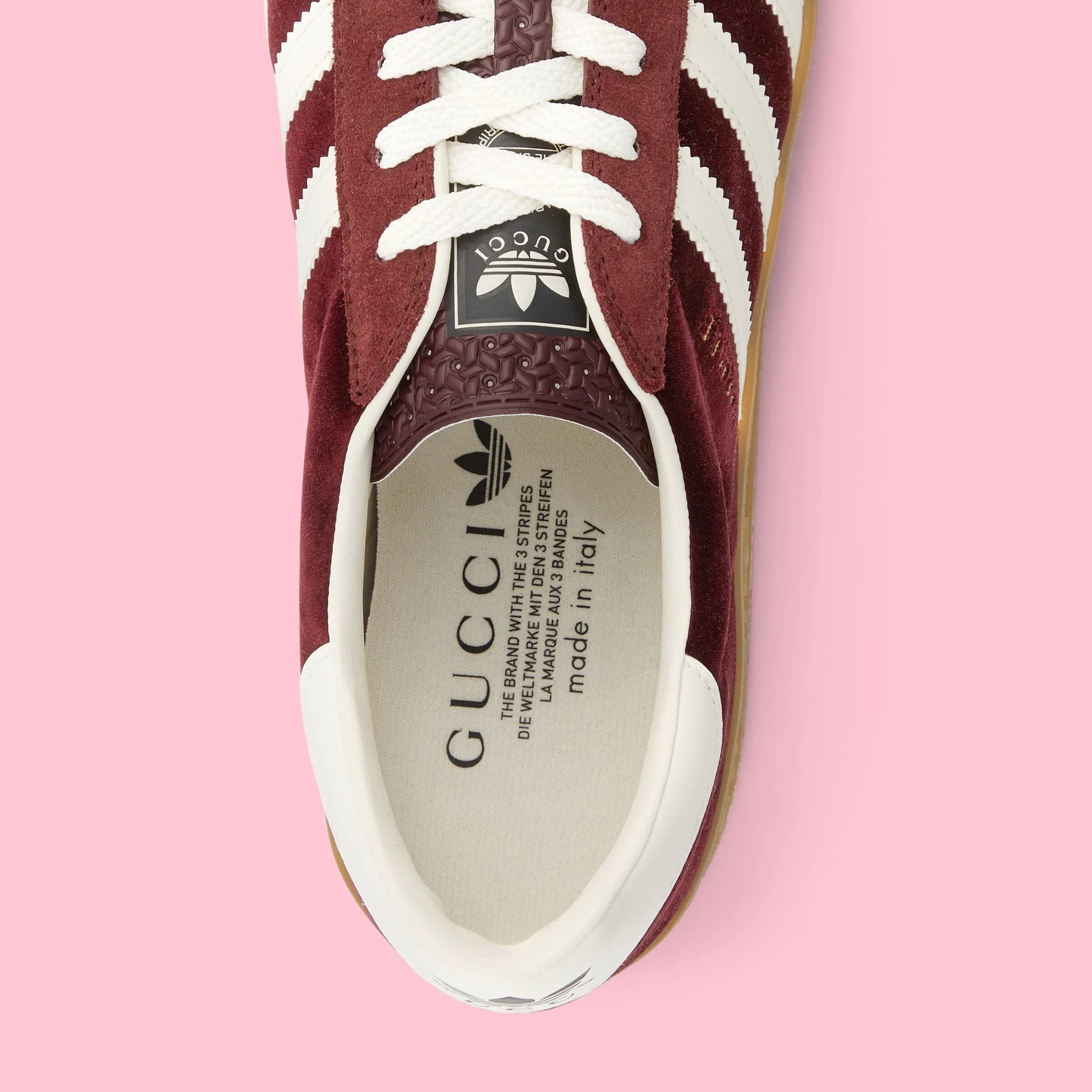 Adidas x Gucci Gazelle ‘Burgundy Velvet'