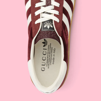 Adidas x Gucci Gazelle ‘Burgundy Velvet'