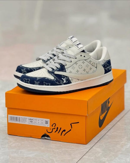 Louis Vuitton x Nike Air Jordan 1 Low “Monogram Denim” (Custom)