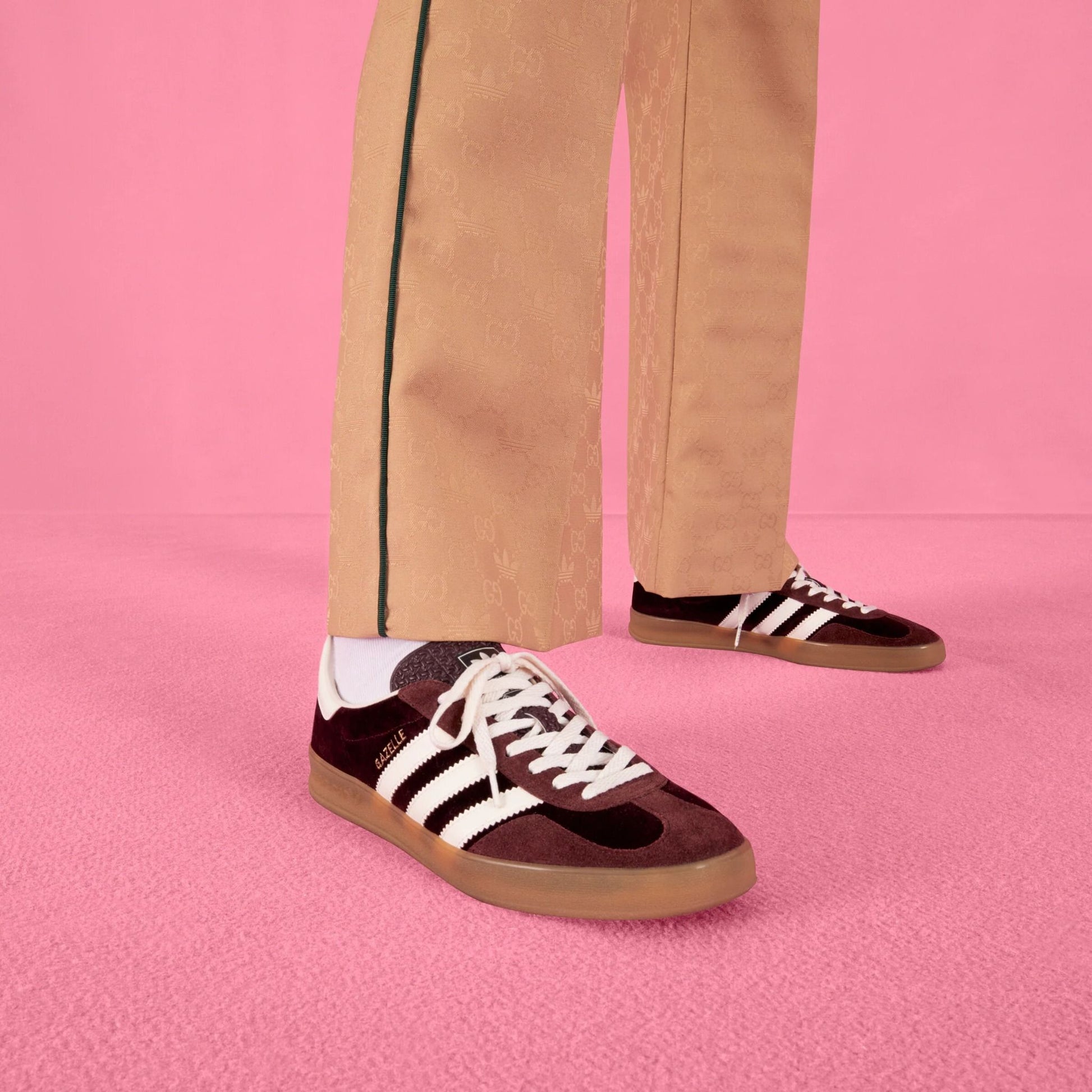 Adidas x Gucci Gazelle ‘Burgundy Velvet'