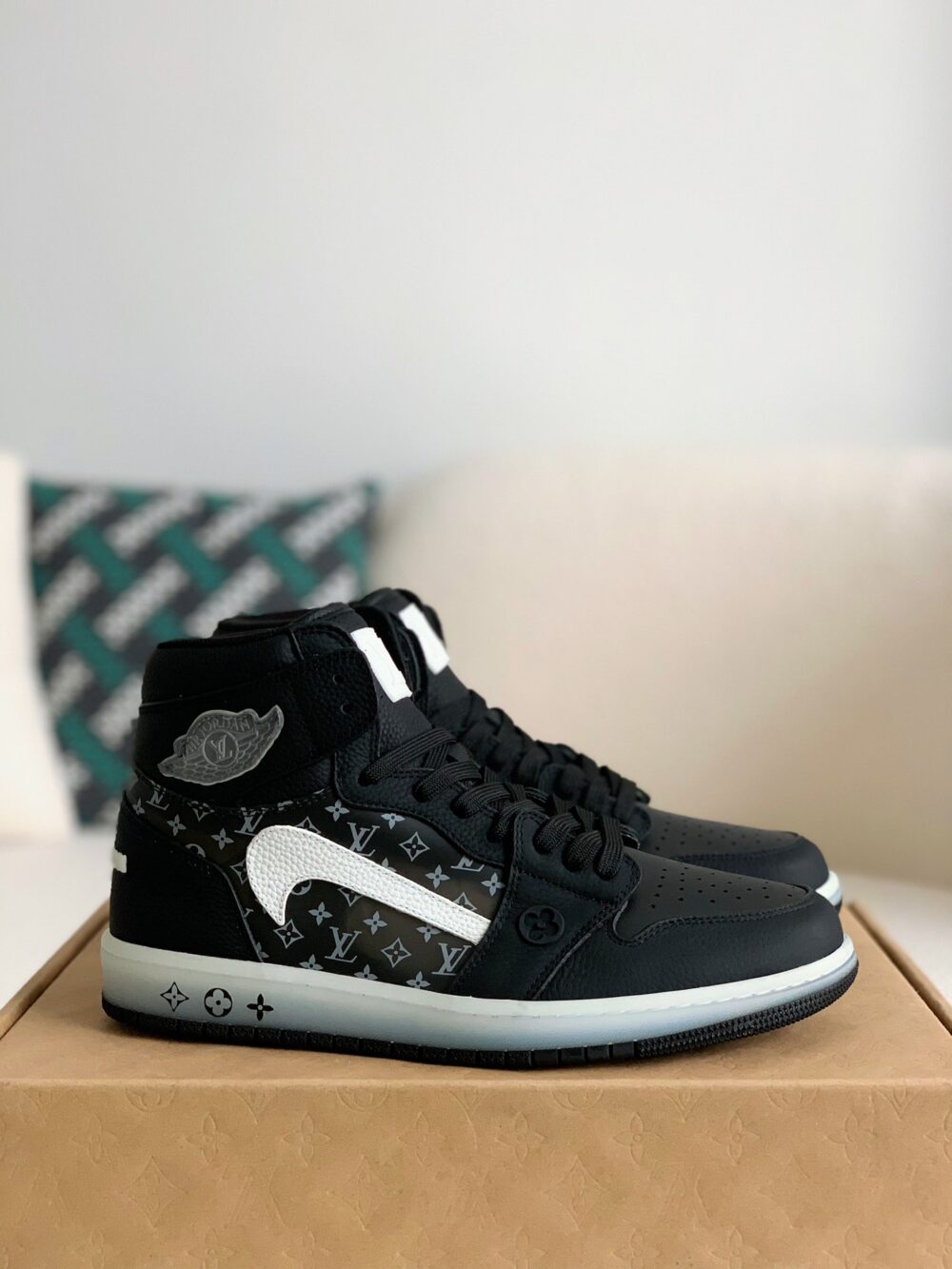 Nike Air Jordan 1 x LV – Triple Black Monogram Edition