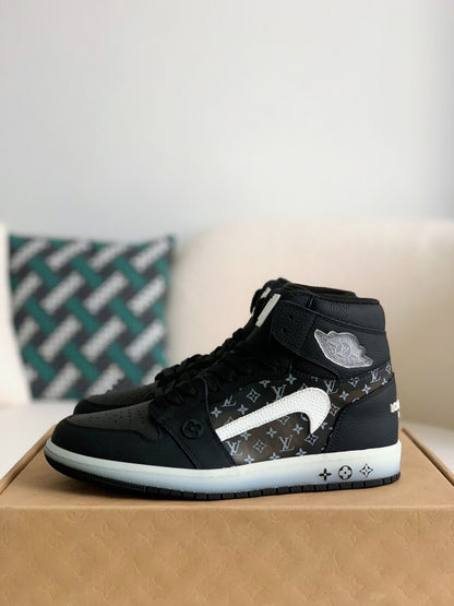 Nike Air Jordan 1 x LV – Triple Black Monogram Edition