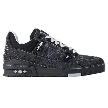 LV Trainer Sneaker  Denim Black & White