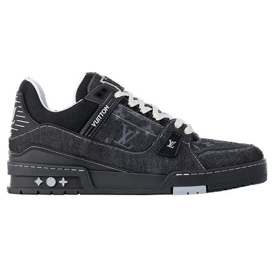 LV Trainer Sneaker  Denim Black & White