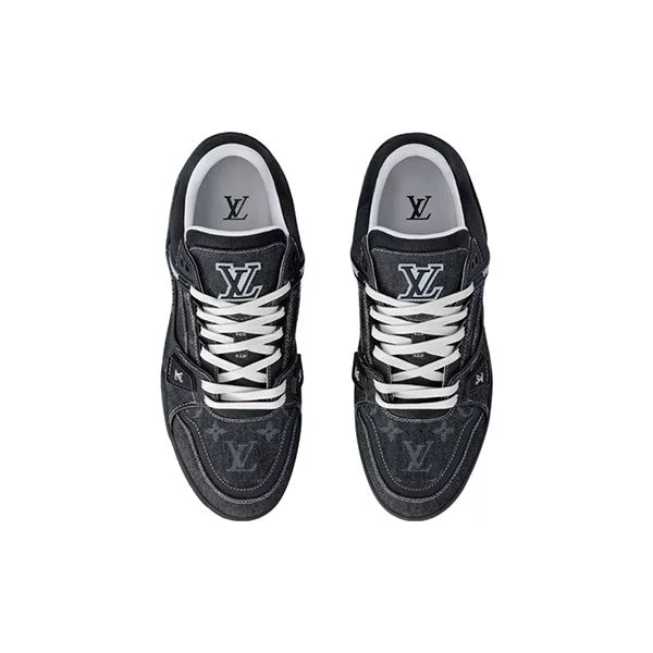LV Trainer Sneaker  Denim Black & White