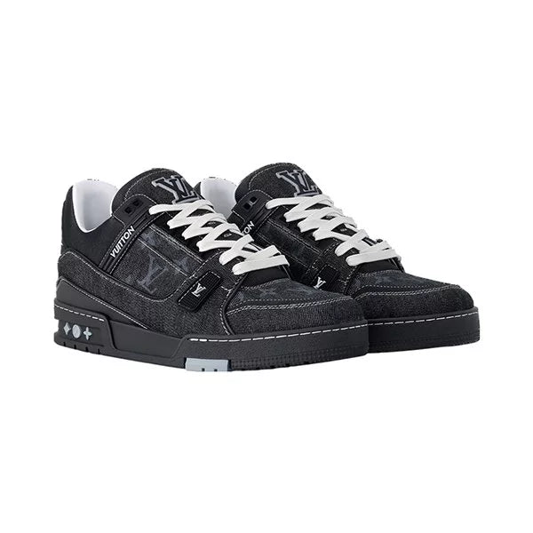 LV Trainer Sneaker  Denim Black & White