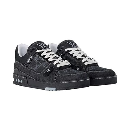 LV Trainer Sneaker  Denim Black & White