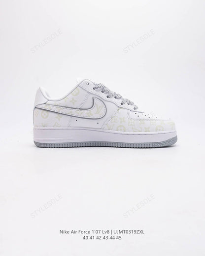 Louis Vuitton x Nike Air Force 1 Monogram Grey Frost Edition (Custom)