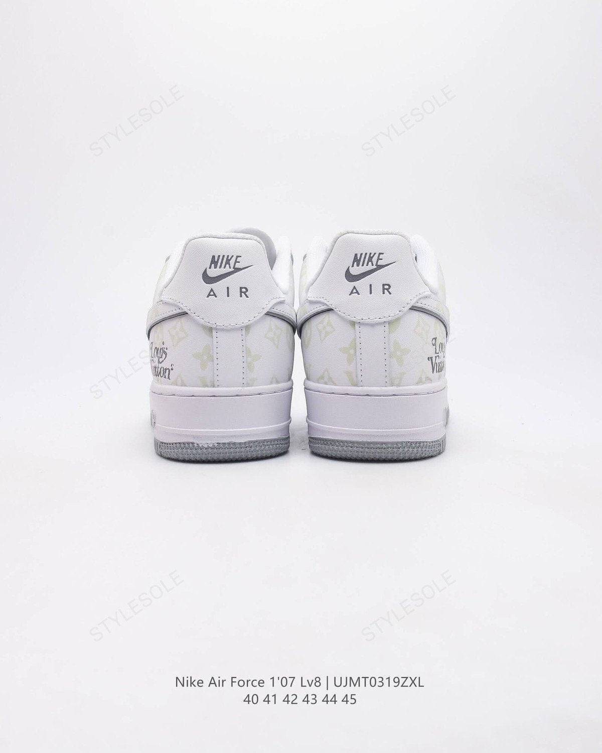 Louis Vuitton x Nike Air Force 1 Monogram Grey Frost Edition (Custom)