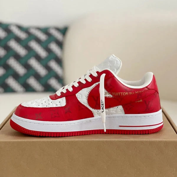 Air Force 1 x Louis Vuitton Red Best Quality