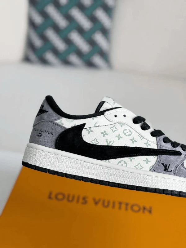 LV x Air Jordan 1 OG SP Travis Scott x Fragment Grey Black Sneaker