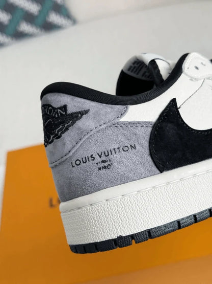 LV x Air Jordan 1 OG SP Travis Scott x Fragment Grey Black Sneaker