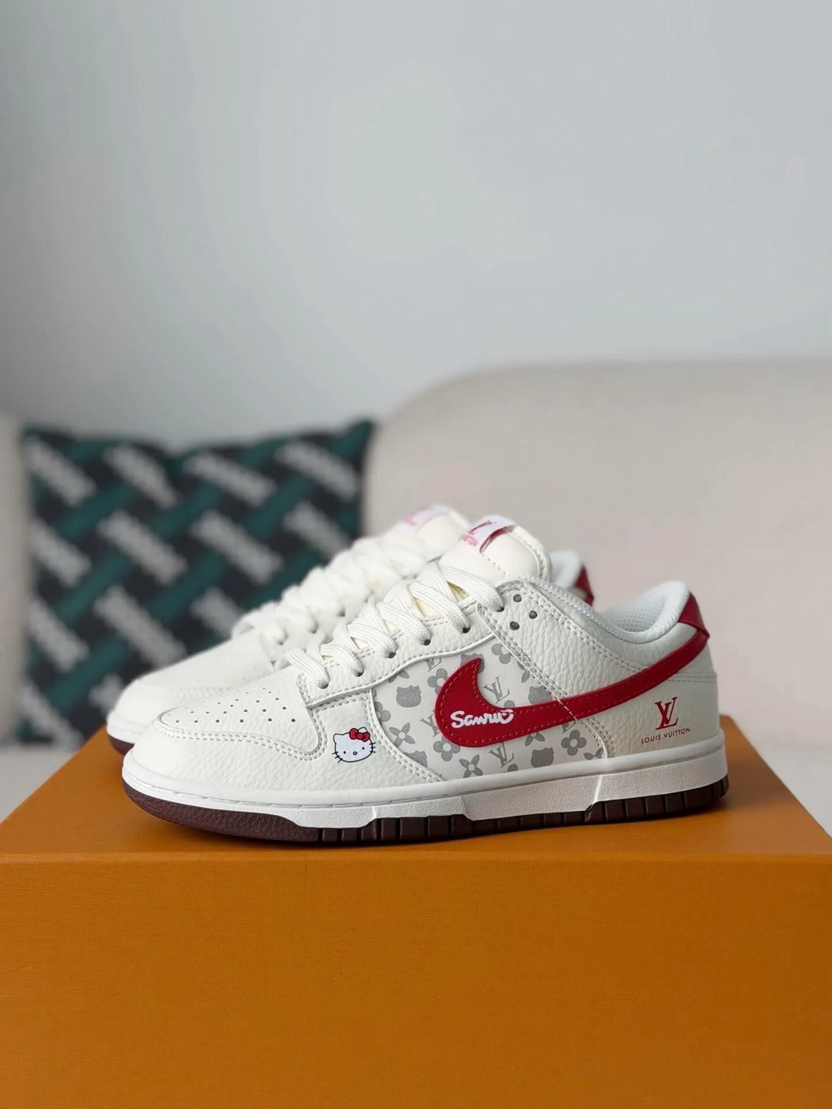 LV x Nike Air Force 1 Low “Hello Kitty Monogram Red”