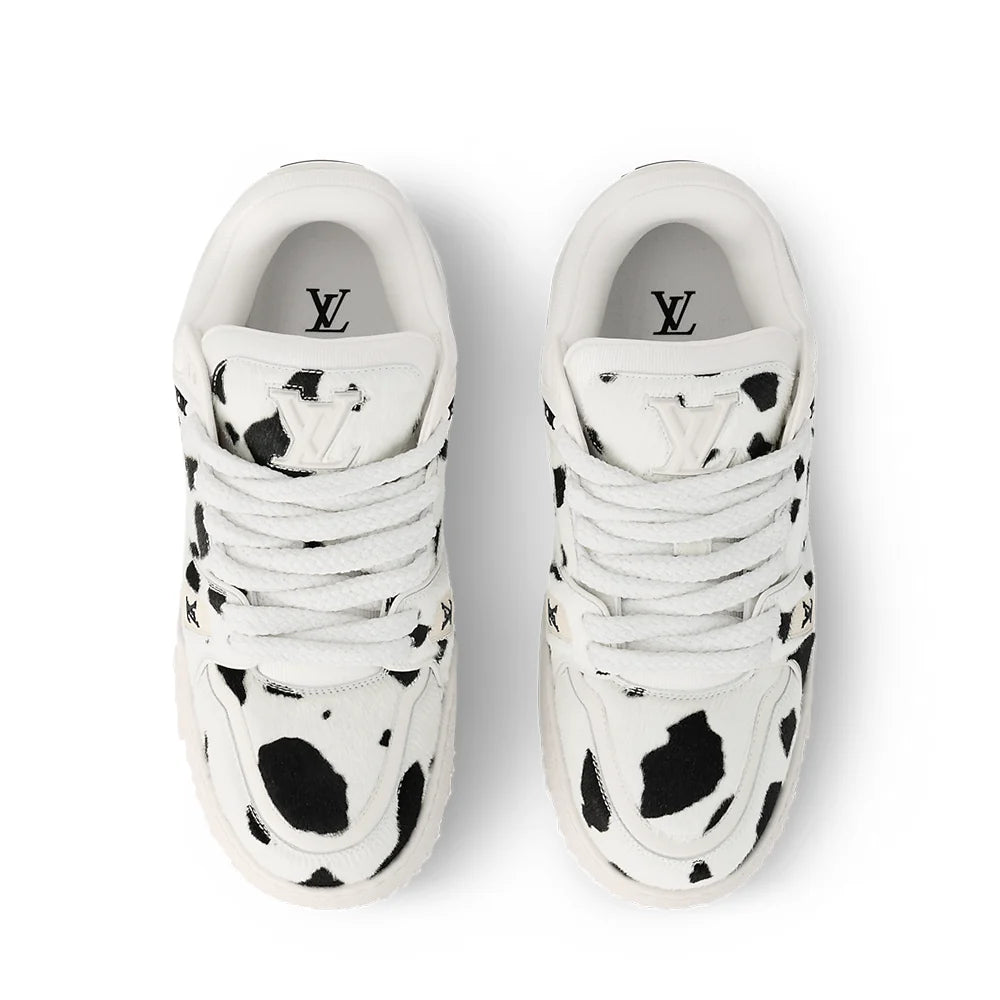 LV Trainer Maxi White Black Animal Print