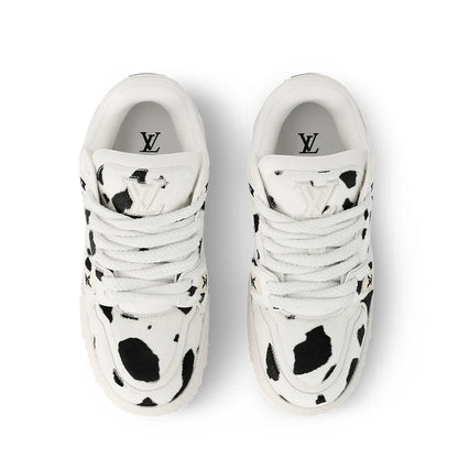 LV Trainer Maxi White Black Animal Print