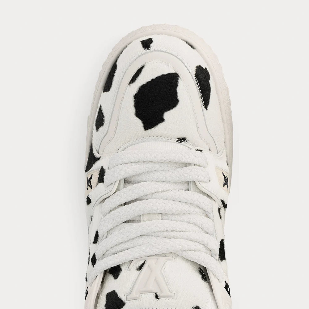 LV Trainer Maxi White Black Animal Print